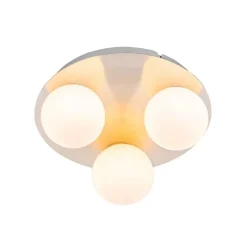 Moderne badkamer plafondlamp staal 3-lichts - Cederic