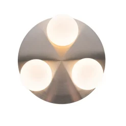Moderne badkamer plafondlamp staal 3-lichts - Cederic
