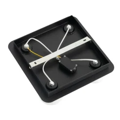 Moderne badkamer plafondlamp zwart vierkant 4-lichts - Cederic