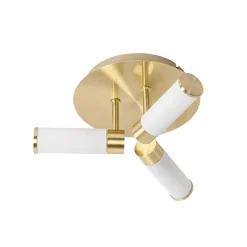 Moderne badkamer plafondlamp messing 3-lichts IP44 - Bath