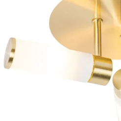 Moderne badkamer plafondlamp messing 3-lichts IP44 - Bath