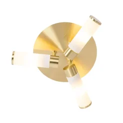 Moderne badkamer plafondlamp messing 3-lichts IP44 - Bath