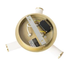 Moderne badkamer plafondlamp messing 3-lichts IP44 - Bath