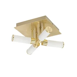 Moderne badkamer plafondlamp messing 4-lichts IP44 - Bath