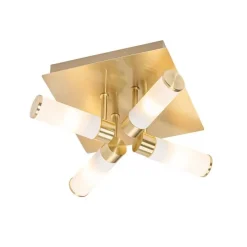 Moderne badkamer plafondlamp messing 4-lichts IP44 - Bath