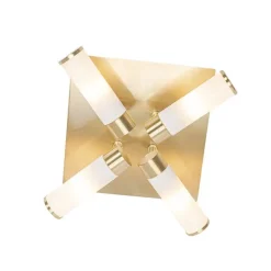Moderne badkamer plafondlamp messing 4-lichts IP44 - Bath