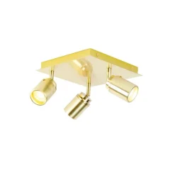 Moderne badkamer spot messing vierkant 3-lichts IP44 - Ducha