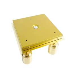 Moderne badkamer spot messing vierkant 3-lichts IP44 - Ducha