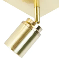 Moderne badkamer spot messing vierkant 3-lichts IP44 - Ducha