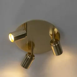 Moderne badkamer spot messing 3-lichts IP44 - Ducha