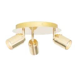 Moderne badkamer spot messing 3-lichts IP44 - Ducha