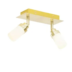 Moderne badkamer spot messing 2-lichts IP44 - Japie