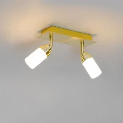 Moderne badkamer spot messing 2-lichts IP44 - Japie