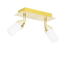 Moderne badkamer spot messing 2-lichts IP44 - Japie