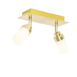 Moderne badkamer spot messing 2-lichts IP44 - Japie