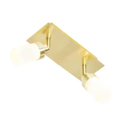 Moderne badkamer spot messing 2-lichts IP44 - Japie