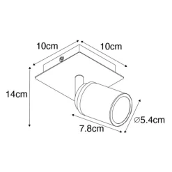 Moderne badkamer spot messing vierkant IP44 - Ducha