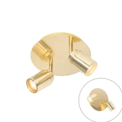 Moderne badkamer spot messing 2-lichts IP44 - Ducha