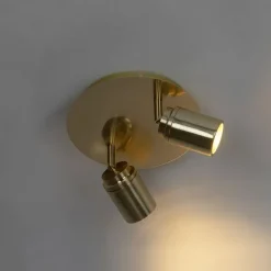 Moderne badkamer spot messing 2-lichts IP44 - Ducha