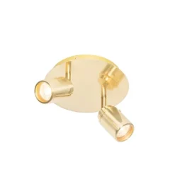 Moderne badkamer spot messing 2-lichts IP44 - Ducha