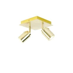 Moderne badkamer spot messing vierkant 2-lichts IP44 - Ducha