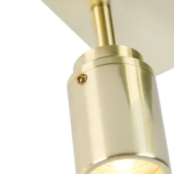 Moderne badkamer spot messing vierkant 2-lichts IP44 - Ducha