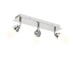 Moderne badkamer spot staal 3-lichts IP44 - Japie