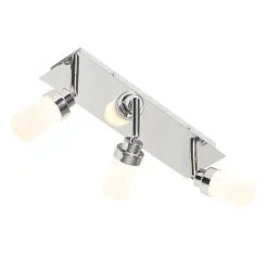 Moderne badkamer spot staal 3-lichts IP44 - Japie