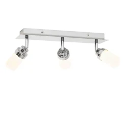 Moderne badkamer spot staal 3-lichts IP44 - Japie