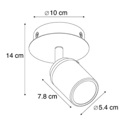 Moderne badkamer spot staal IP44 - Ducha