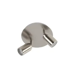 Moderne badkamer spot staal 2-lichts IP44 - Ducha