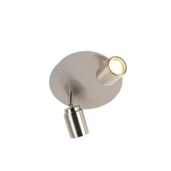 Moderne badkamer spot staal 2-lichts IP44 - Ducha