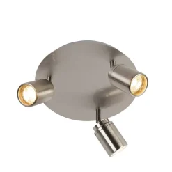 Moderne badkamer spot staal 3-lichts IP44 - Ducha