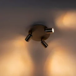 Moderne badkamer spot staal 3-lichts IP44 - Ducha