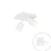 Moderne badkamer spot wit vierkant 2-lichts IP44 - Ducha