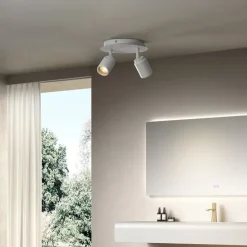 Moderne badkamer spot wit 2-lichts IP44 - Ducha