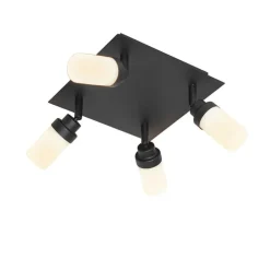 Moderne badkamer spot zwart 4-lichts IP44 - Japie
