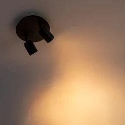 Moderne badkamer spot zwart 2-lichts IP44 - Ducha