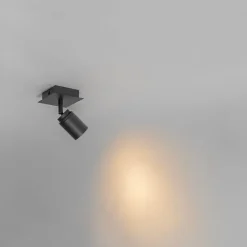 Moderne badkamer spot zwart vierkant IP44 - Ducha