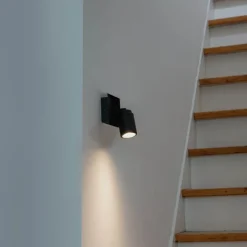 Moderne badkamer spot zwart vierkant IP44 - Ducha