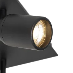 Moderne badkamer spot zwart vierkant 3-lichts IP44 - Ducha