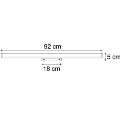 Moderne badkamer wandlamp zwart 92 cm IP44 - Cascada