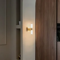 Moderne badkamer wandlamp goud IP44 2-lichts - Bath