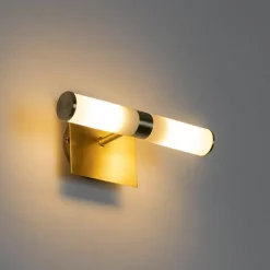 Moderne badkamer wandlamp goud IP44 2-lichts - Bath