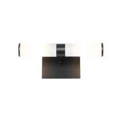 Moderne badkamer wandlamp zwart IP44 2-lichts - Bath