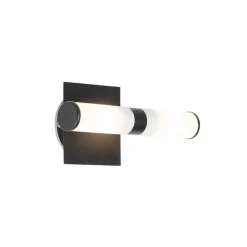 Moderne badkamer wandlamp zwart IP44 2-lichts - Bath