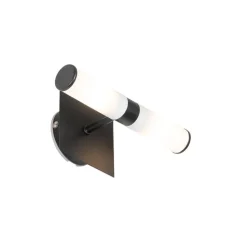 Moderne badkamer wandlamp zwart IP44 2-lichts - Bath