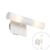 Moderne badkamer wandlamp wit IP44 2-lichts - Bath