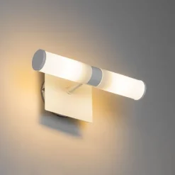 Moderne badkamer wandlamp wit IP44 2-lichts - Bath