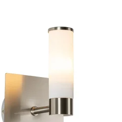 Moderne badkamer wandlamp staal IP44 - Bath